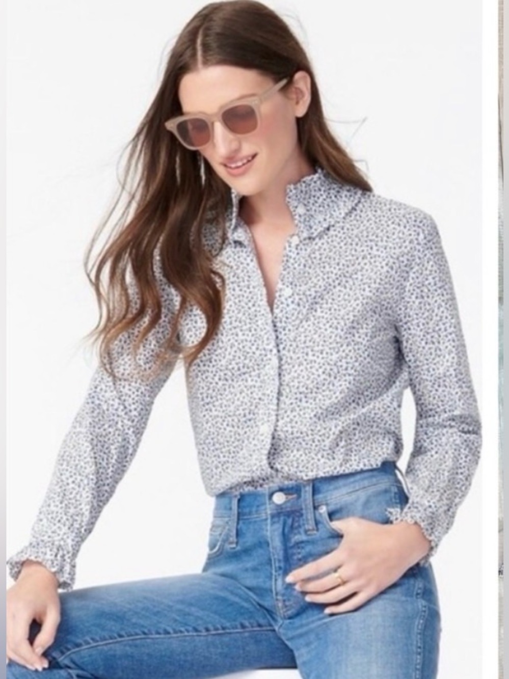 J. Crew Liberty of London Classic Fit Shirt, Floral, size 0